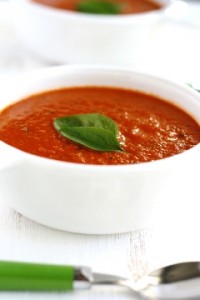 Creamy Roasted Tomato Basil Soup - Dairy Free, Vegan, Gluten Free